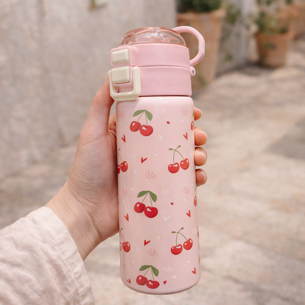 Cherries Stainless Steel Bottle