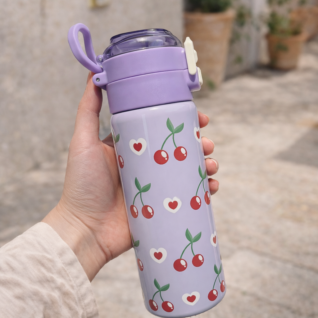 Cherries Stainless Steel Bottle