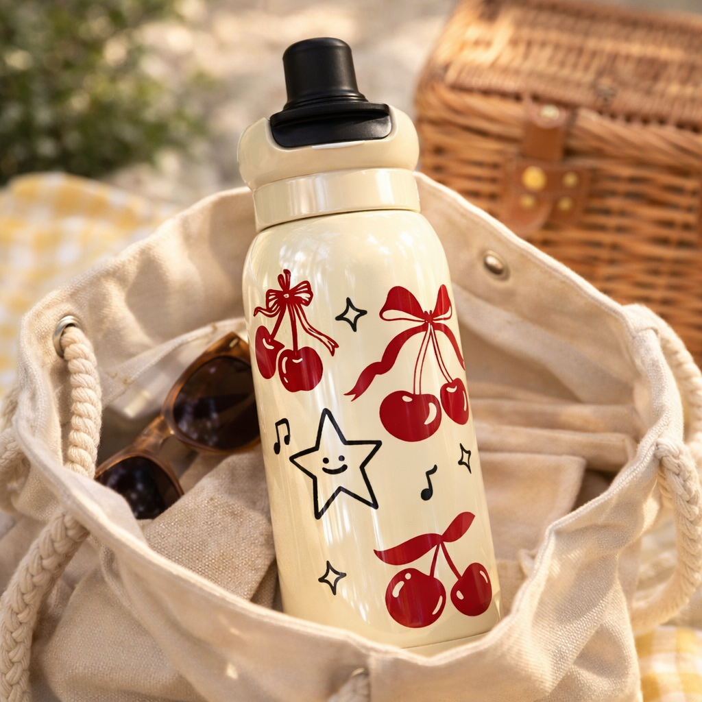 Cherry Stainless Steel Bottle