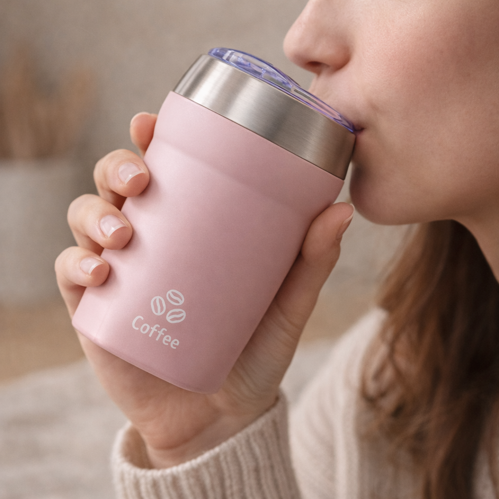 Anti Spill Suction Coffee Mug  400ml