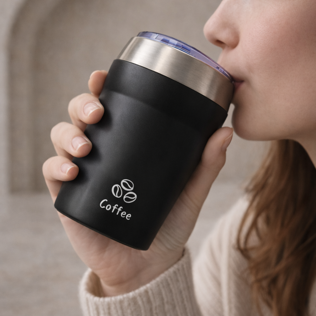 Anti Spill Suction Coffee Mug  400ml