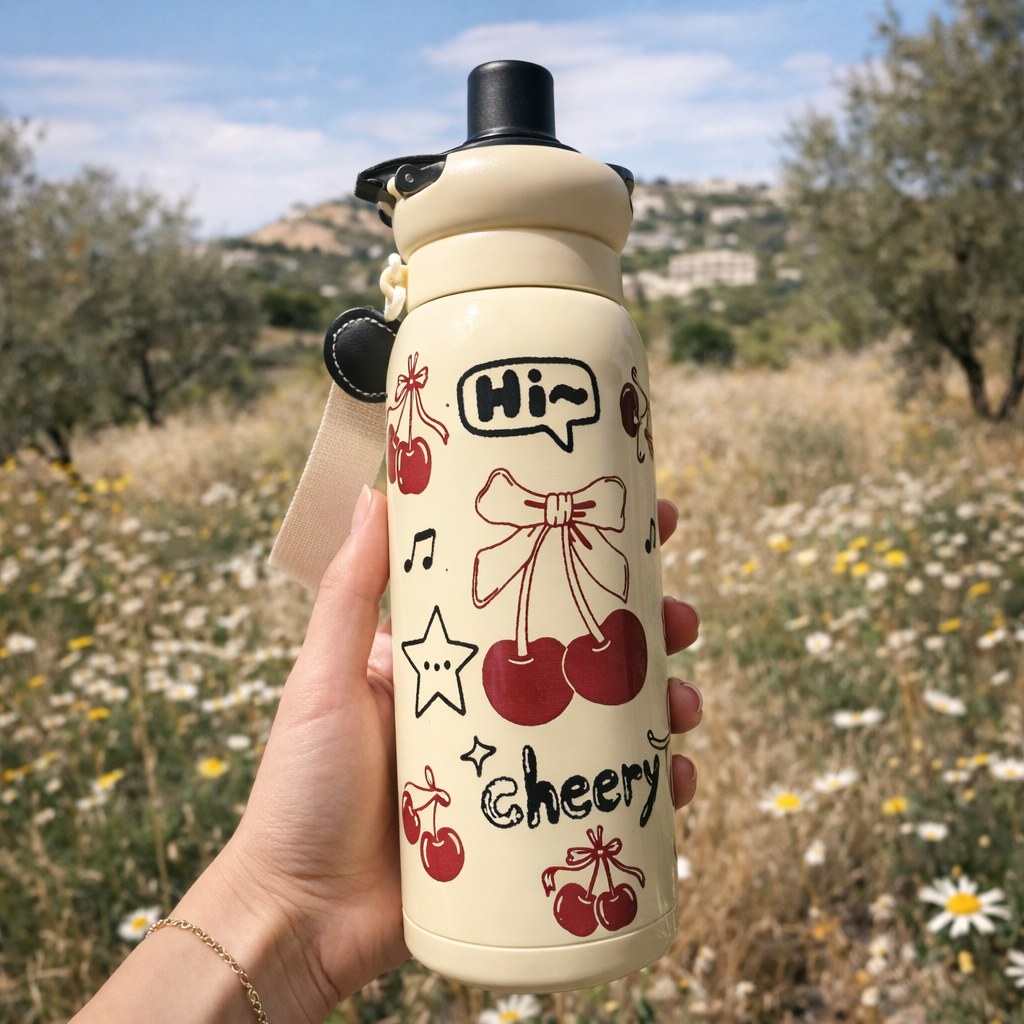 Cherry Stainless Steel Bottle