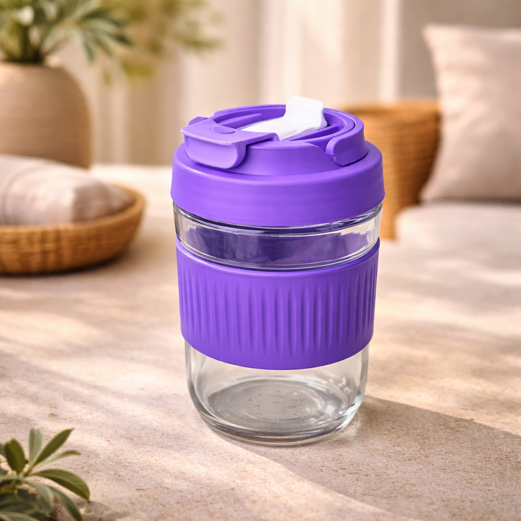 Glass Coffee Cup With Handle