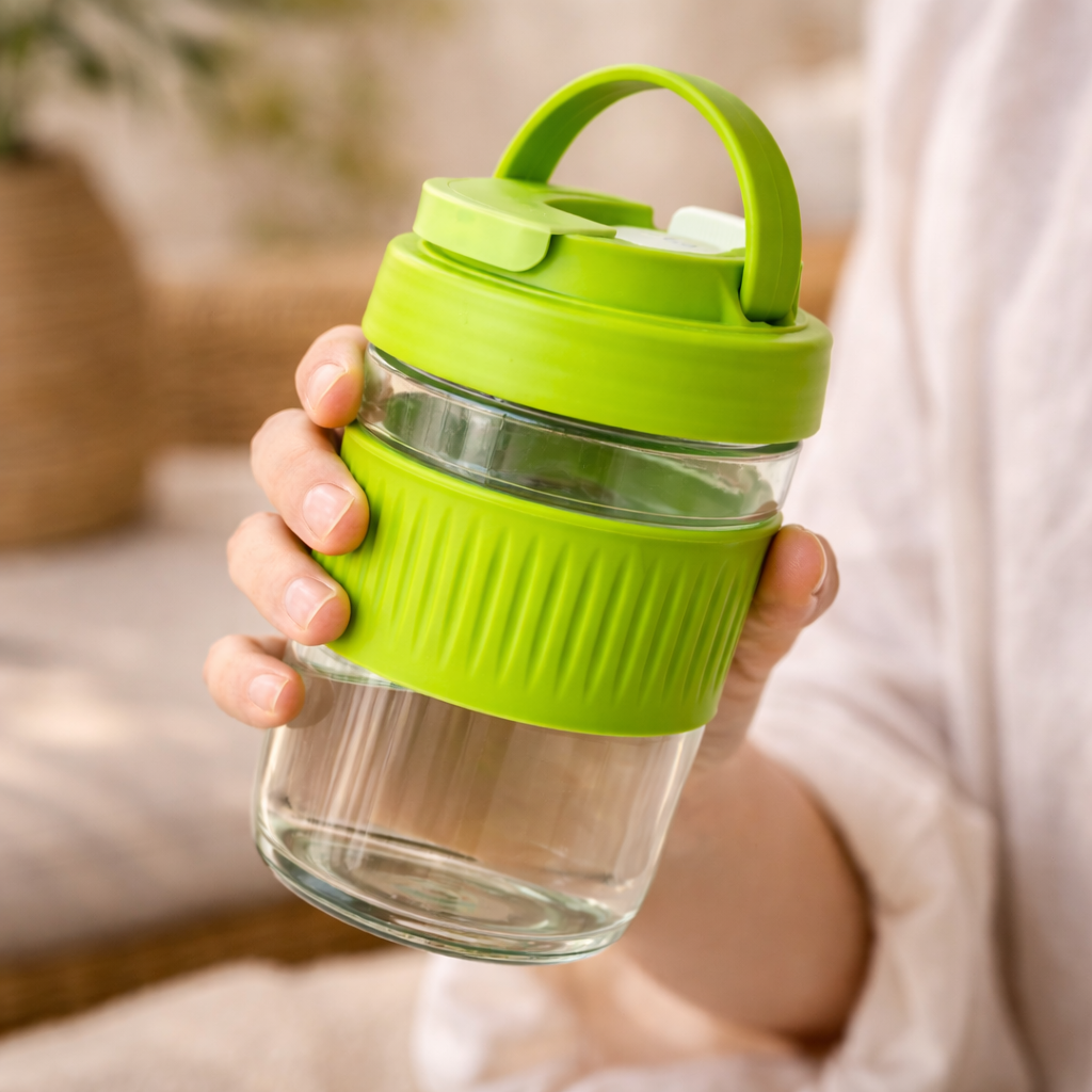 Glass Coffee Cup With Handle